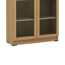 Informa Pablo Rak Buku Kaca 6 Tingkat - Cokelat Oak Bookshelf Books Storage Cabinet Kabinet Tempat Buku Dan Majalah Rak Pajangan Serbaguna