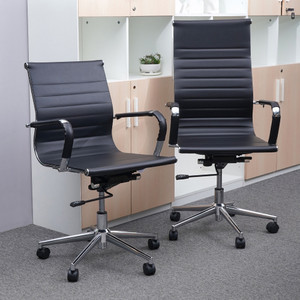 Informa Hopper Kursi Kantor Sandaran Rendah - Hitam Tempat Duduk Kerja Dengan Roda Office Chair Kursi Managerial Furniture Indoor Kantor