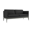 Informa Sieben Keegan Sofa Kulit 3 Seater - Hitam Organizer Serbaguna Tempat Simpan Barang Multifungsi Rak Storage Perlengkapan Rumah Tangga