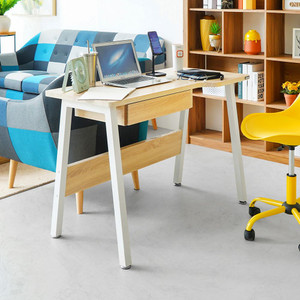 Informa Heidi Meja Kantor - Putih / Cokelat Oak