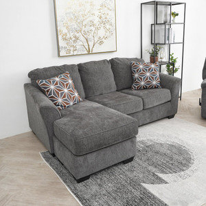 Informa Ashley Brise Sofa L Sectional Fabric - Abu-Abu