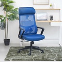 Informa Zilton Kursi Kantor Sandaran Tinggi - Biru Tempat Duduk Kerja Dengan Roda Office Chair Kursi Staff Mesh Karyawan Furniture Indoor Kantor