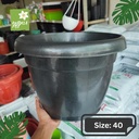 TULIP Pot Plastik Hitam 40