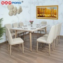 SAPPORO CARONITI - Meja Makan Set Marmer | Dining Set Marmer