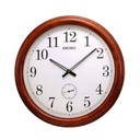 Jam Dinding Bulat Seiko QXA155B Detik Senyap Sweep White Kayu 50cm Ori
