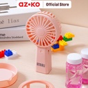 AZKO Ataru Kipas Angin Portable Rechargeable Dengan Gelembung - Pink Handheld Fan Kipas Mini Travel Serbaguna Penyejuk Udara