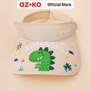 AZKO Ataru Topi Visor Anak Extendable Dino - Krem Beige Aksesoris Kepala Anak Kids Visor Hat Topi Olahraga Running Visor Topi Visor Polos