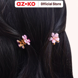 AZKO Ataru Set 2 Pcs Jepit Rambut Flower Pearl Random Hair Clip Claw Aksesoris Jepitan Cewek Penjepit Hiasan Rambut Wanita Aksesori Kepala
