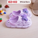 AZKO Ataru Ukuran 22/23 Sandal Anak Clogs Butterfly - Ungu kid slippers sepatu sandal alas kaki sendal santai anak