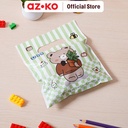 AZKO Ataru 16.5X20 cm Set 8 Pcs Kantong Kado Plastik Dengan Handle kantong hadiah pembungkus kado dengan handle aksesori hadiah