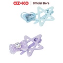 AZKO Ataru Set 2 Pcs Jepit Rambut Star Outline Gem - Biru/Ungu hair clip aksesoris jepitan cewek penjepit hiasan rambut wanita aksesori kepala