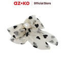 AZKO Ataru Jepit Rambut Ribbon - Putih/Hitam hair clip aksesoris jepitan cewek penjepit hiasan rambut wanita aksesori kepala
