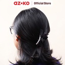 AZKO Ataru Jepit Rambut Round Pearl Ribbon - Hitam hair clip claw aksesoris jepitan cewek penjepit hiasan rambut wanita aksesori kepala