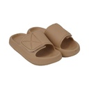 AZKO Ataru Sandal Slides Pattern Single Color - Cokelat Sendal Unisex Alas Kaki Slide Cewek Cowok Fashion Wanita Dan Pria