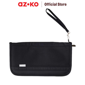 AZKO Passport Organizer Dokumen Travel - Hitam tempat dokumen surat penyimpanan arsip wadah kertas document serbaguna