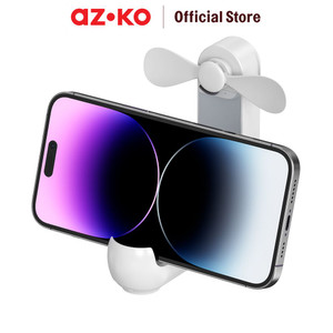 AZKO Apa Senter Portabel Dengan Kipas 2 In 1 - Putih flashlight emergency lamp portable fan kipas mini travel serbaguna