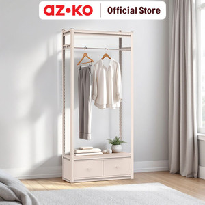 AZKO Masterspace Urban Rak Penyimpanan Dengan Laci - Krem Beige Organizer Serbaguna Tempat Simpan Barang Multifungsi Rak Storage Perlengkapan Rumah Tangga