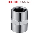 AZKO Fosa 1/2 inci Sambungan Pipa Drat Dalam Stainless Steel - Silver Socket Female Perlengkapan Ledeng Peralatan Rumah Tangga