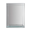 AZKO Fosa Cermin Dinding Kamar Mandi Dengan Rak Bevel Carved 5 mm Bathroom Wall Mirror Rak Cermin Tembok Aksesori Kamar Mandi Furniture Rumah