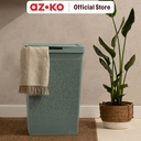 AZKO Stora 42.5X35.5X62 cm Keranjang Laundry - Hijau Terra Tempat Baju Pakaian Kotor Wadah Cucian Laundry Basket Perlengkapan Rumah Tangga