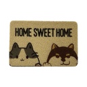 AZKO Forhom Keset Pintu Printed Pvc Door Mat Motif Kain Lap Kaki Serbaguna Keset Pintu Masuk Floor Mat Perlengkapan Rumah Tangga