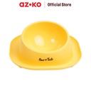 AZKO Paws N Tail et Bowl Leak-Proof Medium Orange Wadah Makanan Anabul Anjing Kucing Pet Food Bowl Perlengkapan Makan Hewan Peliharaan