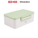 AZKO Kris 1.5 ltr Ziga Kotak Makan - Hijau Lunch Box Food Grade Food Box Kotak Bekal Makan Wadah Makanan