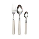 AZKO Delicia Set 12 Pcs Alat Makan - Abu-Abu Muda Set Sendok Garpu Pisau Makan Spoon Fork Peralatan Makan Cutlery Set