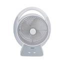 AZKO Krisbow 14 inci Kipas Angin Meja Emergency Rechargble - Putih Desk Fan Penyejuk Ruangan Kipas Baling-Baling