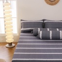 AZKO Sleeplite Set Seprai Microfiber Stripe Louis Sprei Motif Seprai Aesthetic Seprei Sheet Set Bed Sheet Aksesoris Tempat Tidur Set Sarung Bantal Sarung Guling