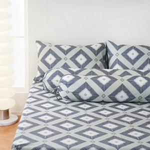 AZKO Sleeplite Set Seprai Microfiber Abstr Leon Sprei Motif Seprai Aesthetic Seprei Sheet Set Bed Sheet Aksesoris Tempat Tidur Set Sarung Bantal Sarung Guling