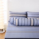 AZKO Sleeplite Set Seprai Microfiber Stripe Otto Sprei Motif Seprai Aesthetic Seprei Sheet Set Bed Sheet Aksesoris Tempat Tidur Set Sarung Bantal Sarung Guling