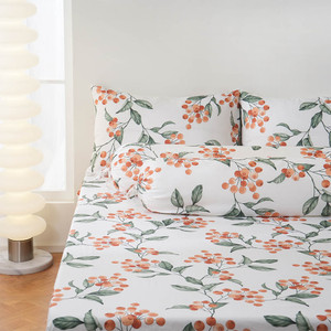 AZKO Sleeplite Set Seprai Microfiber Flower Isha Sprei Seprai Aesthetic Seprei Sheet Set Bed Sheet Aksesoris Tempat Tidur Set Sarung Bantal Sarung Guling