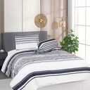 AZKO Sleeplite 120x200 Cm Set 4 Pcs Seprai Single Microfiber Stripe Link