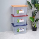 AZKO Stora 50 ltr Kotak Penyimpanan Dengan Clip Kotak Serbaguna Wadah Simpan Storage Box Boks Organizer