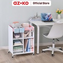 AZKO Stora 53.2X34X69.5 cm Kimmy Rak Troli - Pink Tempat Penyimpanan Multifungsi Dengan Roda Storage Trolley Wheels Rack Perlengkapan Rumah Tangga