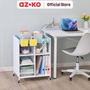 AZKO Stora 53.2X34X69.5 cm Keenan Rak Troli - Biru Tempat Penyimpanan Multifungsi Dengan Roda Storage Trolley Wheels Rack Perlengkapan Rumah Tangga
