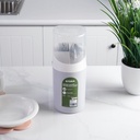 AZKO Stora Tempat Alat Makan Dengan Tutup Round Kitchen Organizer Cutlery Storage Kompartemen Alat Makan Wadah Peralatan Makan Sendok Garpu