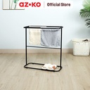 AZKO Stora Jemuran Handuk Rounded Rectangle - Hitam Tempat Jemur Anduk Drying Rack Gantungan Kain Lap Badan Mandi Towel Rack