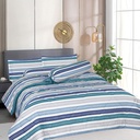 AZKO Sleeplite Seprai Microfiber Stripe Atlas Sprei Motif Seprai Aesthetic Seprei Sheet Set Bed Sheet Aksesoris Tempat Tidur Set Sarung Bantal Sarung Guling Bedcover