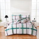 AZKO Sleeplite Seprai Microfiber Stripe Oxford Sprei Motif Seprai Aesthetic Seprei Sheet Set Bed Sheet Aksesoris Tempat Tidur Set Sarung Bantal Sarung Guling