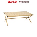 AZKO Soleil Massive Meja Lipat Aluminium - Krem Beige Meja Serbaguna Folding Table Multifunctional Foldable Desk Picnic Table Furniture House