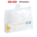 AZKO Passport 50 ml Set 10 Pcs Kantong Cairan Travel Travel Pouch Wadah Sabun Sampo Lotion Praktis Serbaguna Perlengkapan Traveling