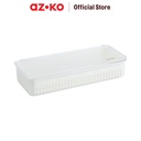 AZKO Stora Lucio Tempat Alat Makan Dengan Cover - Putih Kitchen Organizer Cutlery Storage Kompartemen Alat Makan Wadah Peralatan Makan Sendok Garpu