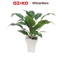 AZKO Forhom Tanaman Artifisial Dieffenbachia Dengan Pot - Hijau Tumbuhan Tanaman Buatan Dekorasi Plant Sintetis Pajangan Rumah Serbaguna Hiasan Properti Foto
