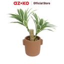 AZKO Forhom Tanaman Artifisial White Edged Grass Dengan Pot - Hijau Tumbuhan Tanaman Buatan Dekorasi Plant Sintetis Pajangan Rumah Serbaguna Hiasan Properti Foto