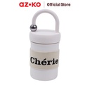 AZKO Ataru 400 ml Chonel Botol Vacuum Flask - Putih Tumbler Termos Minuman Tempat Air Minum Panas Dingin Water Bottle Food Grade Perlengkapan Minum
