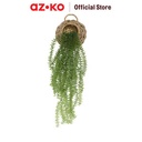 AZKO Forhom Tanaman Artifisial Gantung Huperzia Dengan Pot Keranjang Tumbuhan Tanaman Buatan Dekorasi Plant Sintetis Pajangan Rumah Serbaguna Hiasan Properti Foto