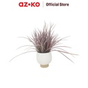 AZKO Forhom Tanaman Artifisial Spring Grass Dengan Pot - Putih Tumbuhan Tanaman Buatan Dekorasi Plant Sintetis Pajangan Rumah Serbaguna Hiasan Properti Foto