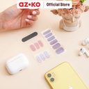 AZKO Ataru Set 12 Pcs Sticker Kuku Combination Fall Nails Sticker Kuku Tempel Stiker Nail Art Aksesori Kuku Perawatan Salon